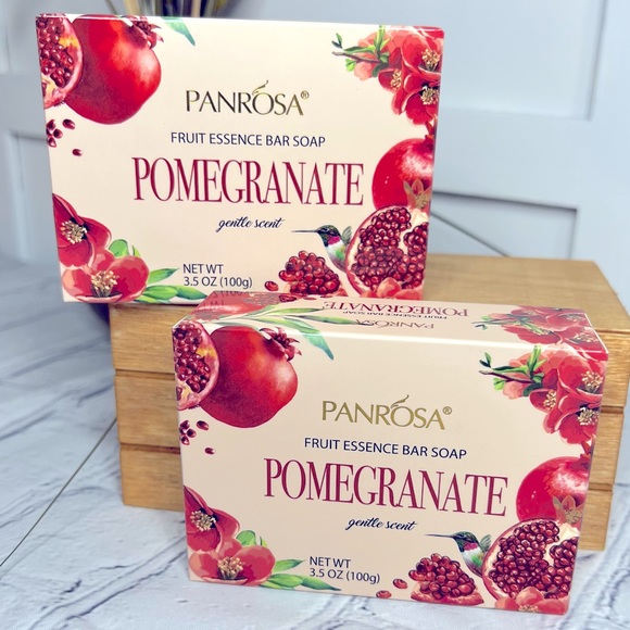 Panrosa Other - 2pc PANROSA POMEGRANATE Gentle Scent, Essential Oil Soap, 3.5oz Made in USA